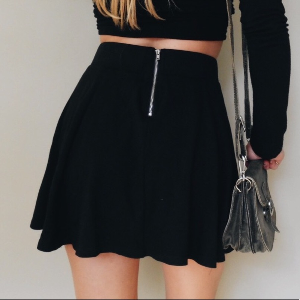H&M Black Skater Skirt, M